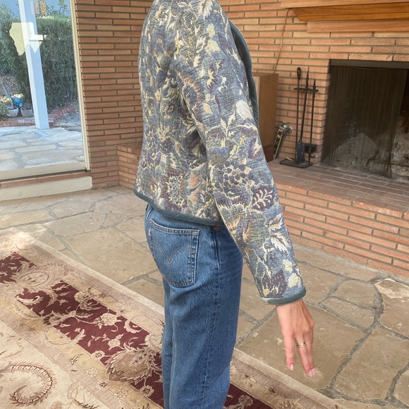 Talbots Tapestry button down jacket - Picture 3 of 6